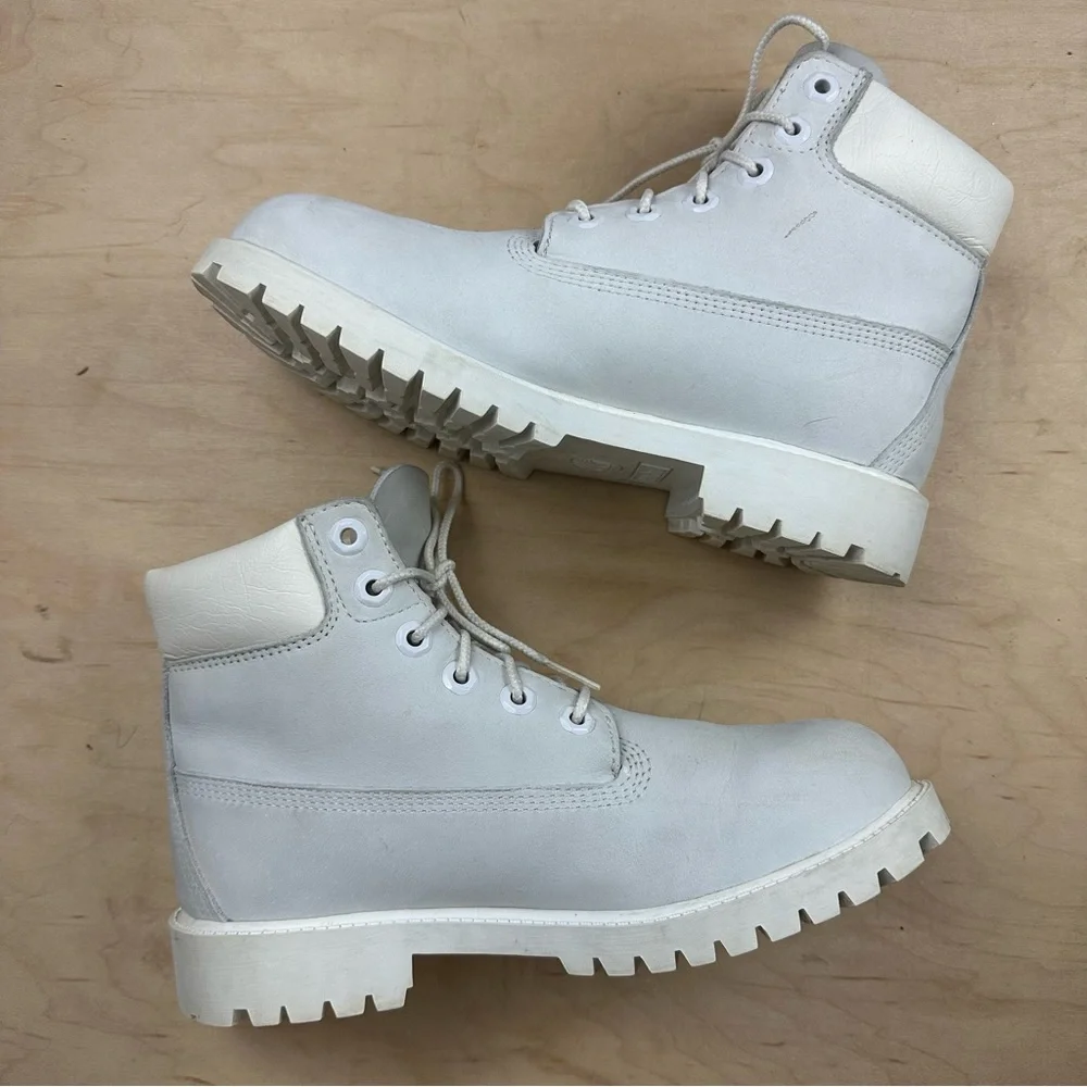 Timberland Light Gray Leather Boots boys